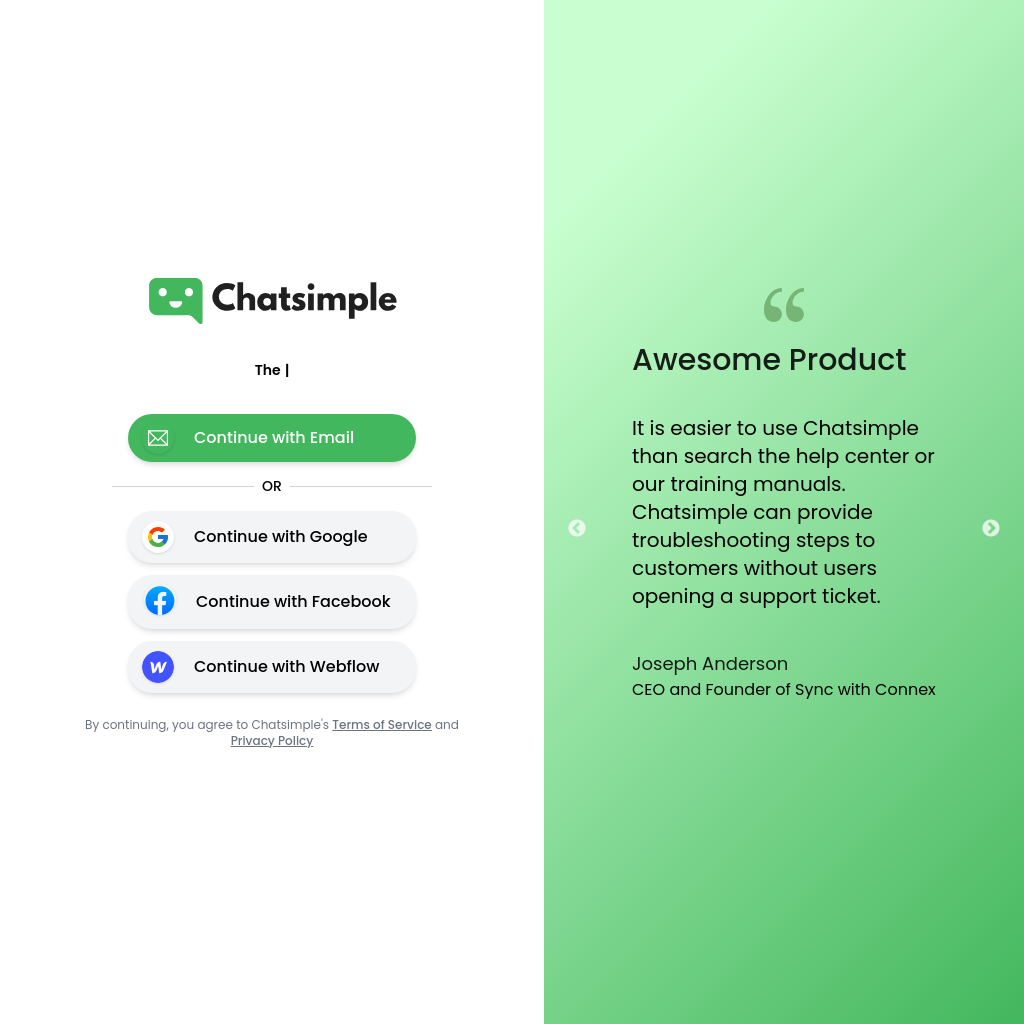 Chatsimple AI Sales Chatbot - Chatsimple의 에이전트 빌더 플랫폼