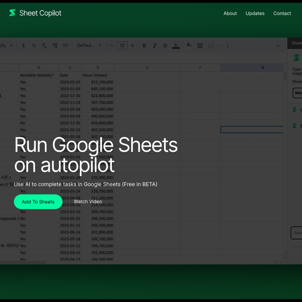 Sheet Copilot Sheet Copilot Automate Google Sheets With AI Sheet Copilot Sheet Copilot Automate Google Sheets With AI