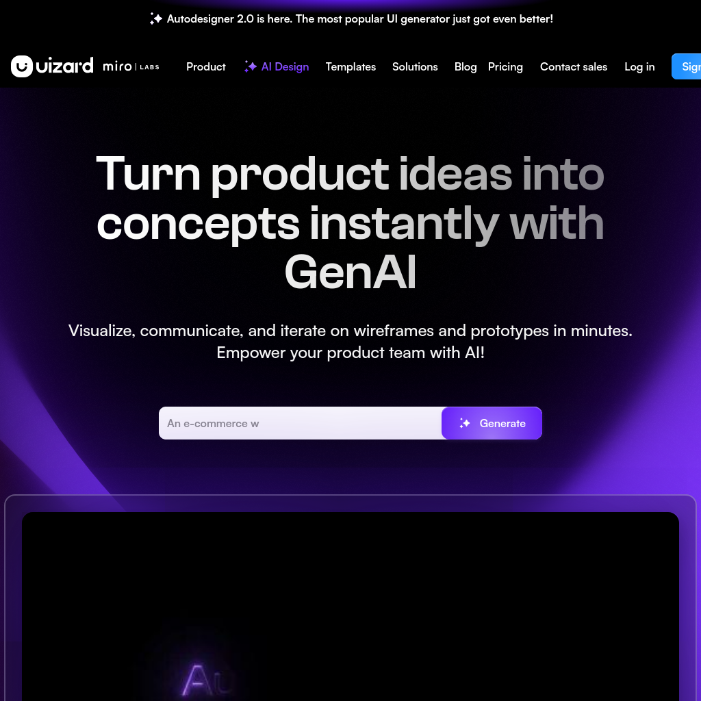 Uizard - UI Design Made Easy, Powered By AI | Uizard
