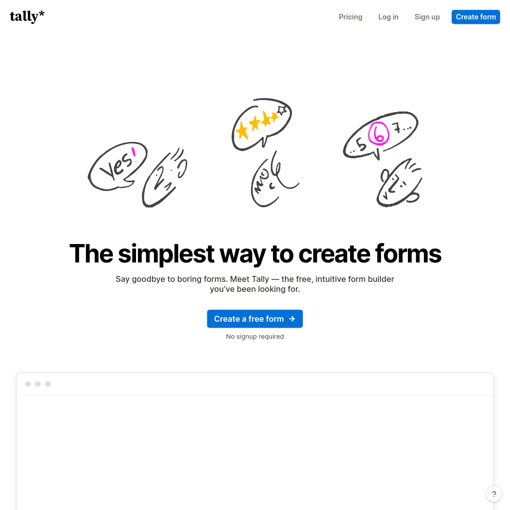 Tally forms free online form builder tally