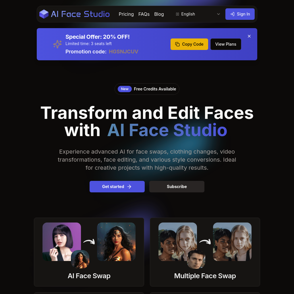 AI Face Studio — AI Face Studio - AI 얼굴 변환 및… | AIToolly