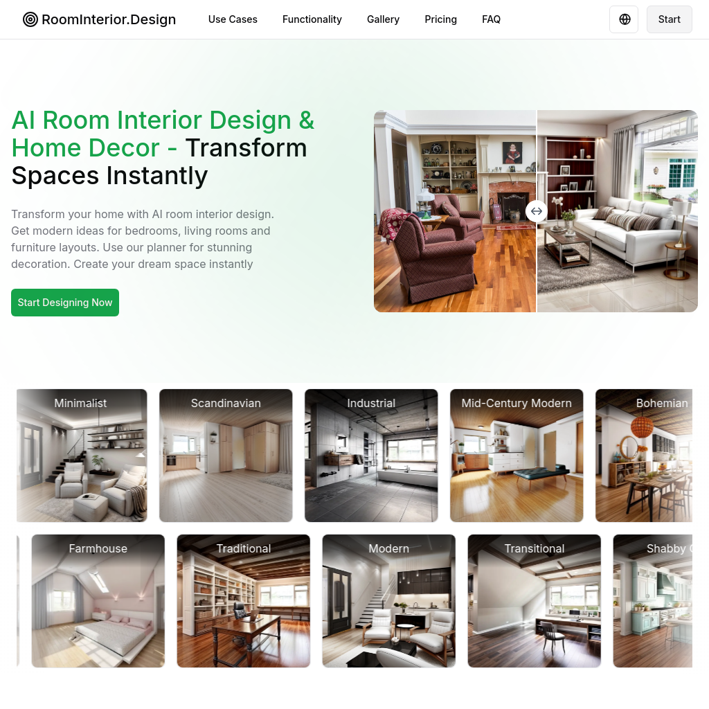 Room Interior Design & Home Decor - AI 방 인테리어 디자인 및 홈 데코