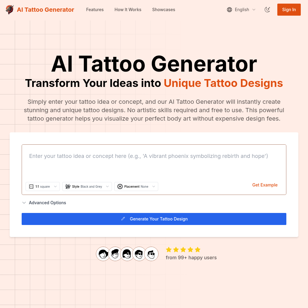 AI Tattoo Generator - AI Tattoo Generator