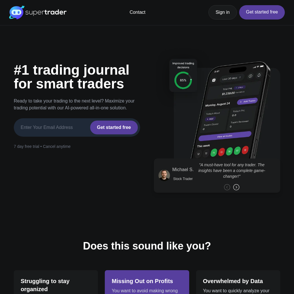 Supertrader - AI-Powered Trading Journal for Smart Traders