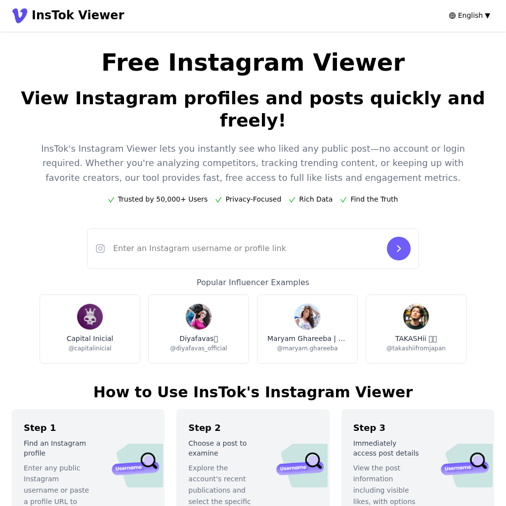 InsTokViewer — InsTok Viewer - Free Instagram… | AIToolly