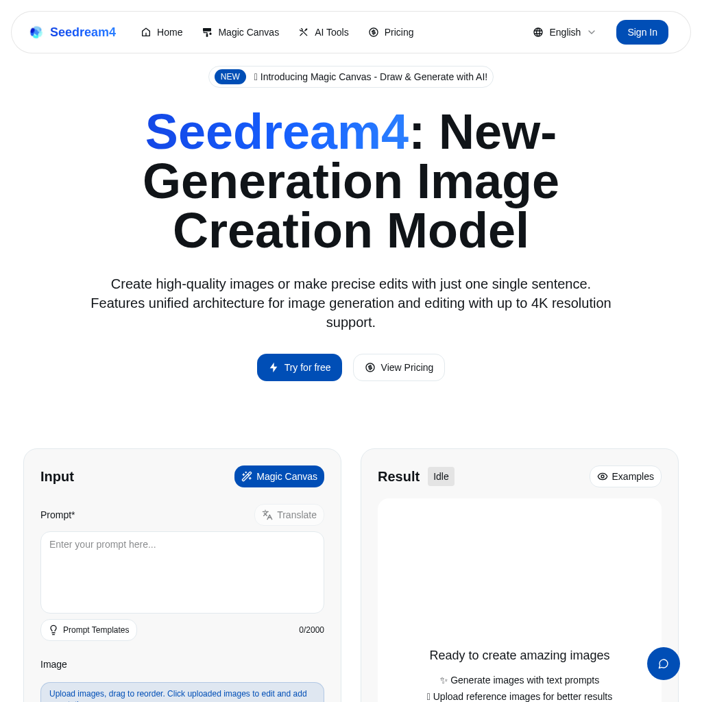 Seedream4 — Seedream4: 차세대 이미지 생성 모델 | AIToolly