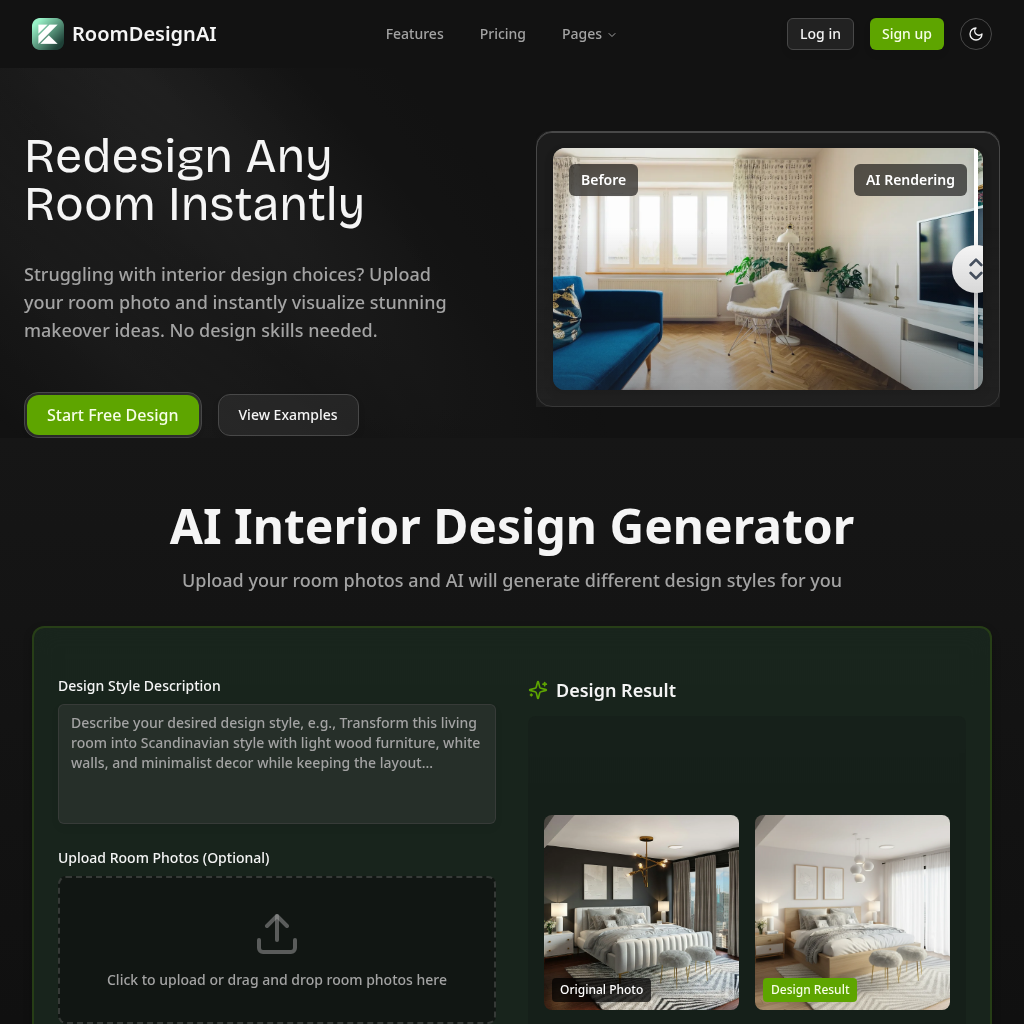 roomdesignai - RoomDesignAI - AI智能室内设计工具