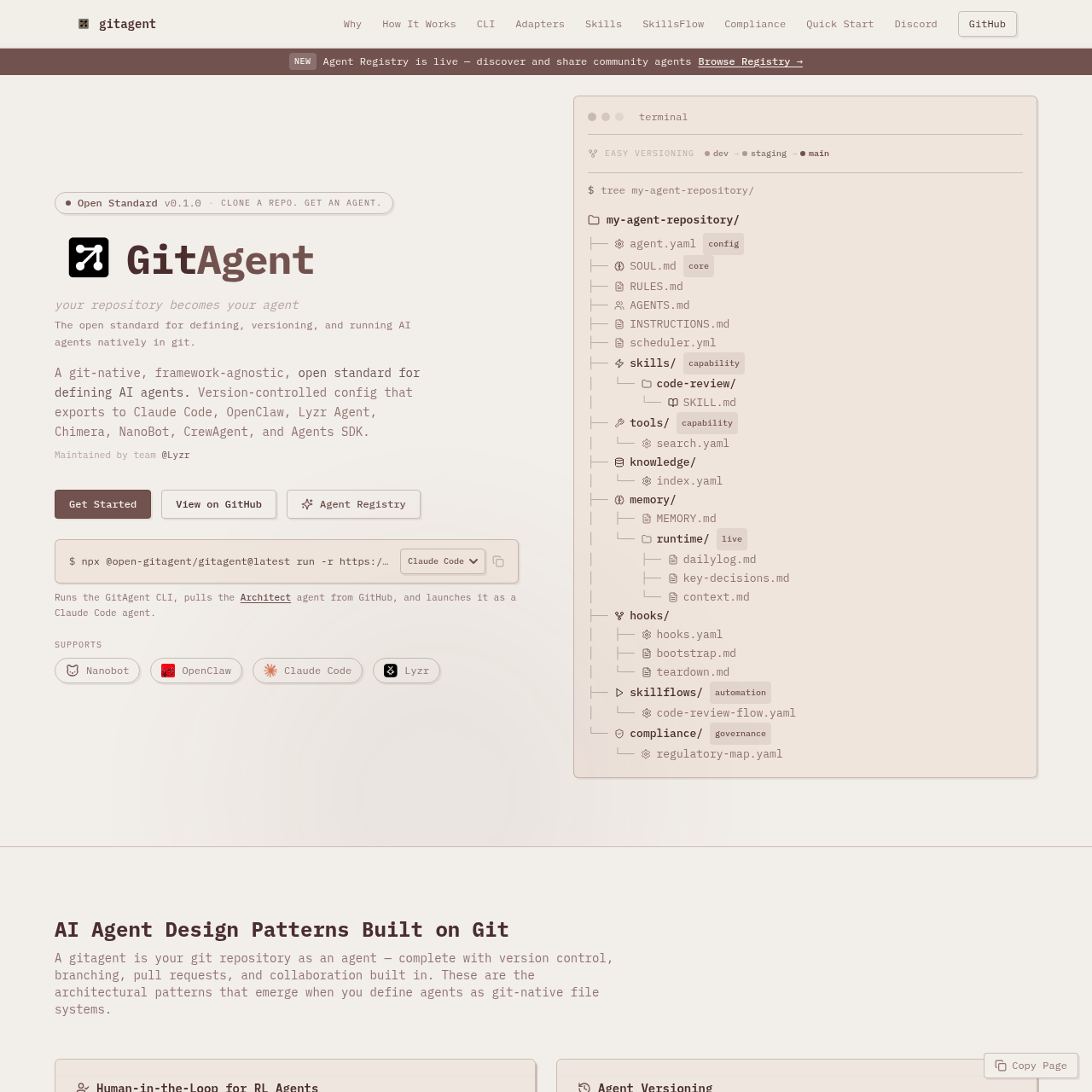 GitAgent by Lyzr — GitAgent：基于 Git 的原生 AI… | AIToolly