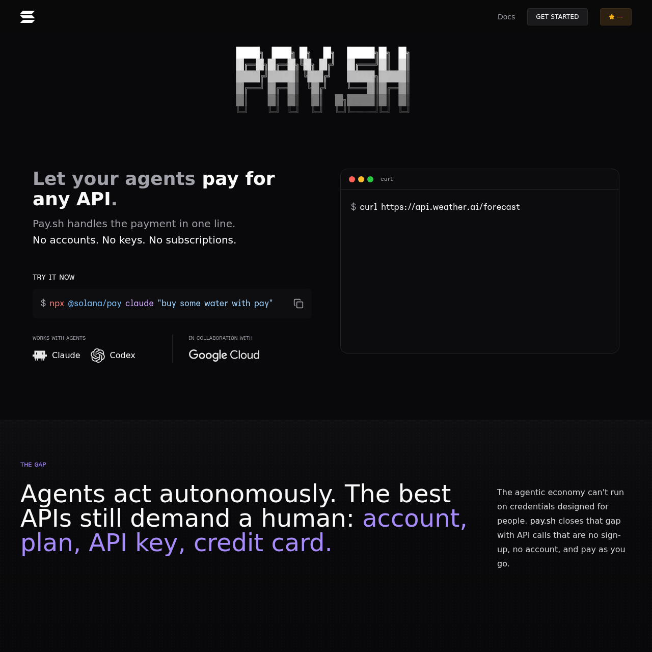 pay.sh - pay.sh - AIエージェントがサインアップ不要でAPI決済を可能にする革新的な決済レイヤー