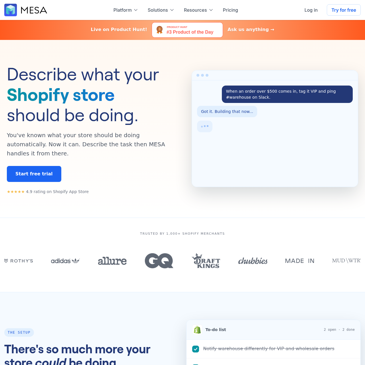MESA - MESA: The AI-Powered Shopify Automation Platform for Seamless ...