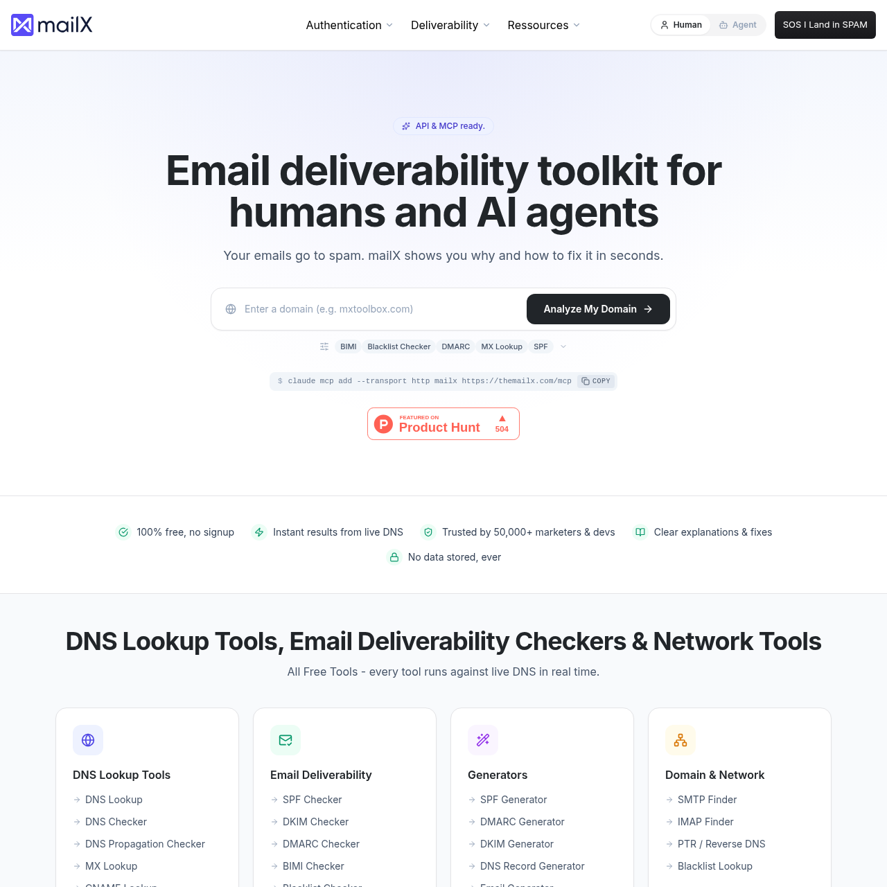 mailX by mailwarm - mailX:全能邮件送达率提升工具与 DNS 查询工具包,彻底解决邮件进垃圾箱难题