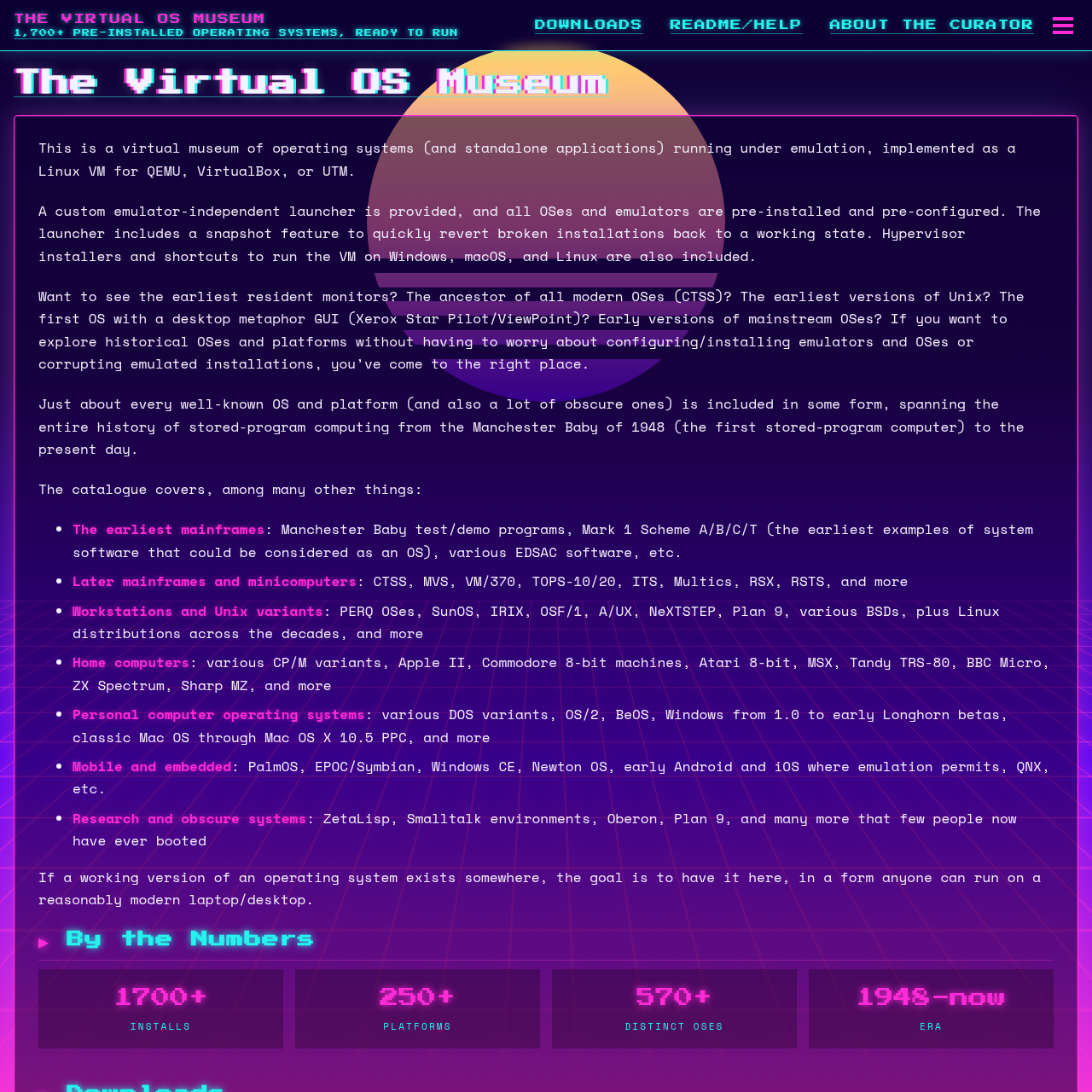 The Virtual OS Museum - 1,700以上のOSを即座に体験！歴史的な計算機
