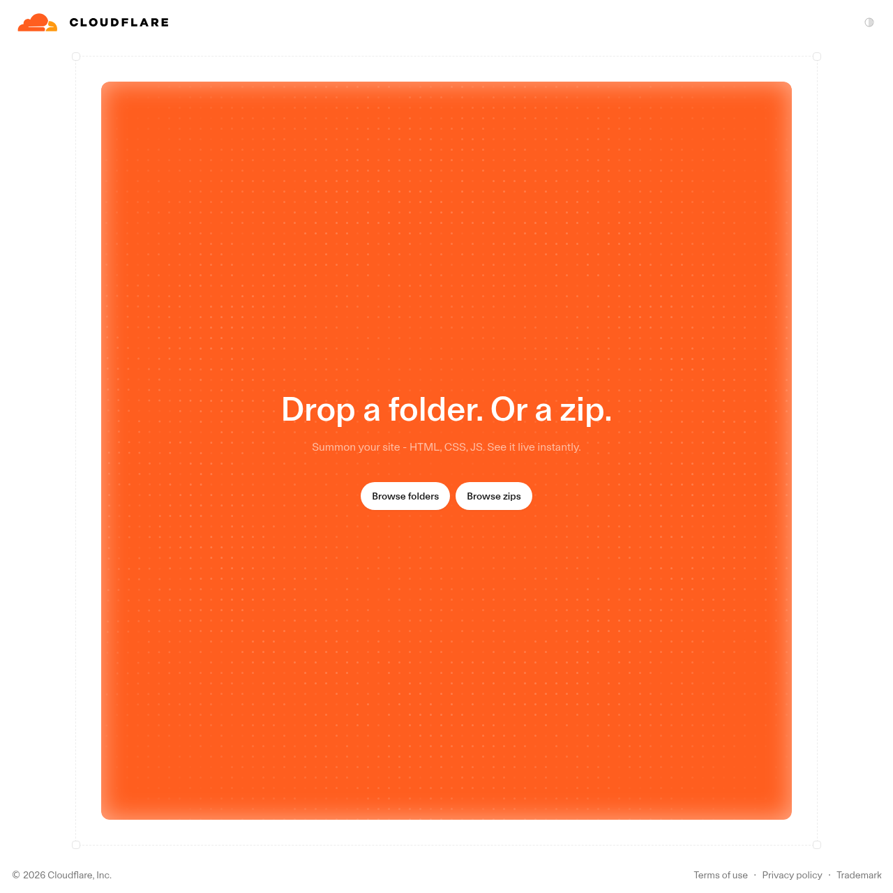 Cloudflare Drop - Chaya:Cloudflare 提供的即时 HTML、CSS 和 JS 静态网站部署预览工具